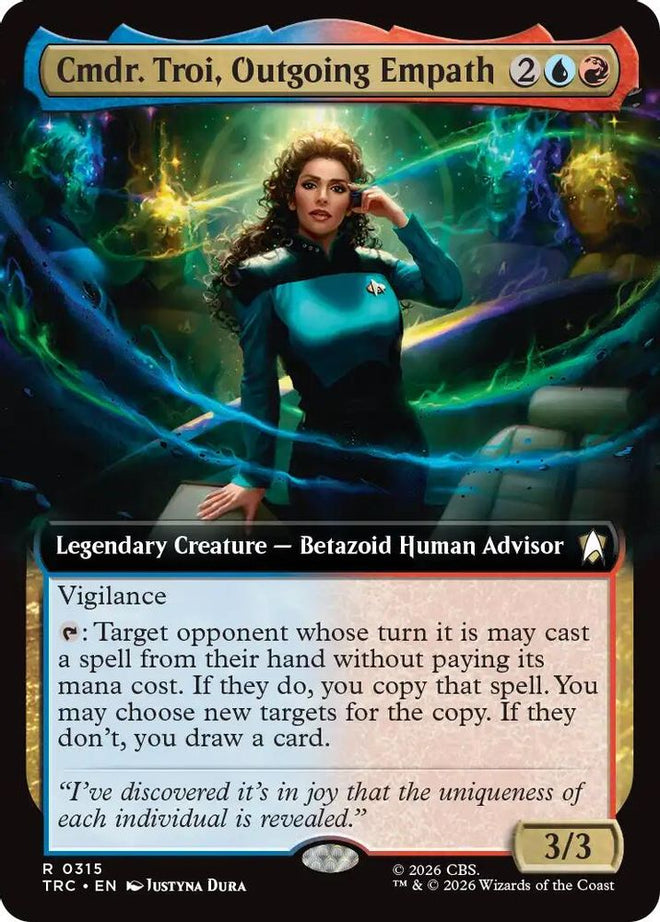 Cmdr. Troi, Outgoing Empath (Extended Art) (TRC-315) - Commander: Star Trek