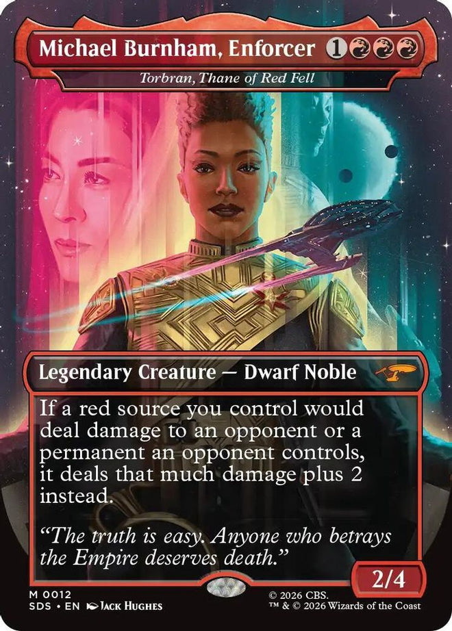 Michael Burnham, Enforcer - Torbran, Thane of Red Fell (Borderless) (SDS-012) - Star Trek: Stardates Foil