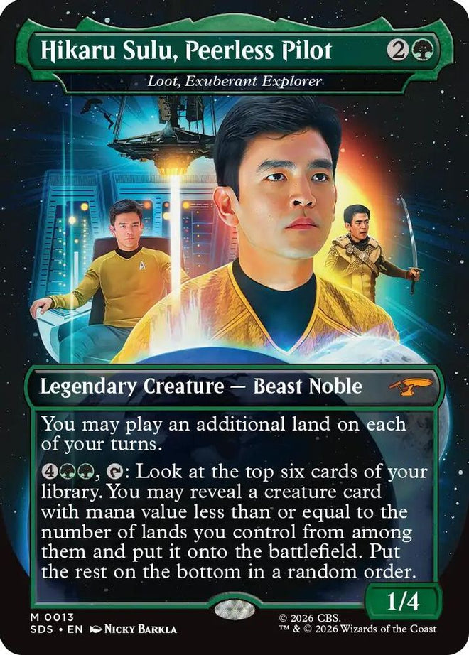 Hikaru Sulu, Peerless Pilot - Loot, Exuberant Explorer (Borderless) (SDS-013) - Star Trek: Stardates