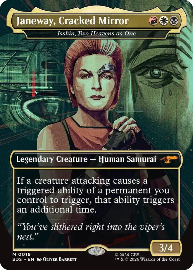 Janeway, Cracked Mirror - Isshin, Two Heavens as One (Borderless) (SDS-019) - Star Trek: Stardates Foil