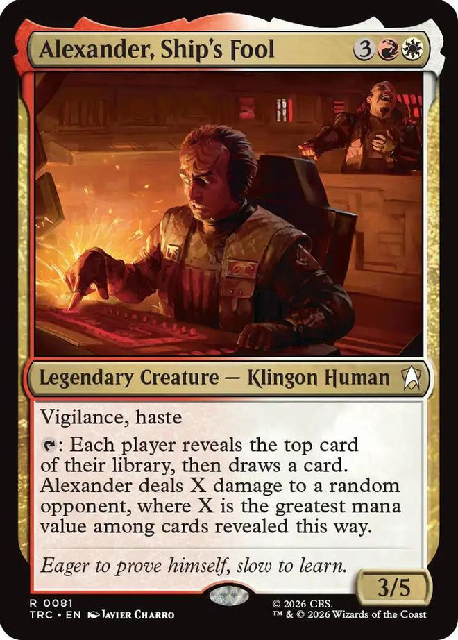 Alexander, Ship's Fool (Surge Foil) (TRC-081) - Commander: Star Trek Foil