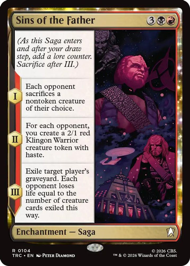 Sins of the Father (Surge Foil) (TRC-104) - Commander: Star Trek Foil