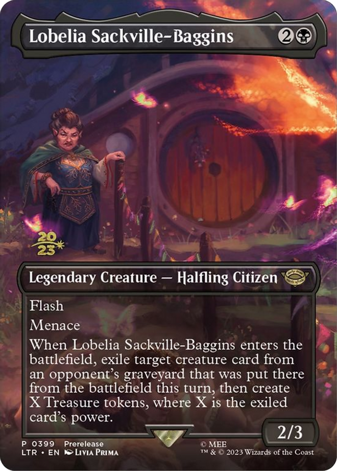 Lobelia Sackville-Baggins (399) [The Lord of the Rings: Tales of Middle-Earth Prerelease Promos]