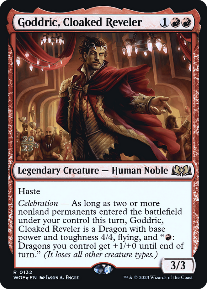 Goddric, Cloaked Reveler [Wilds of Eldraine Prerelease Promos]