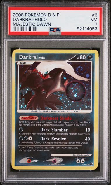 POKEMON DIAMOND & PEARL MAJESTIC DAWN - 3 - DARKRAI-HOLO - MAJESTIC DAWN NM 7