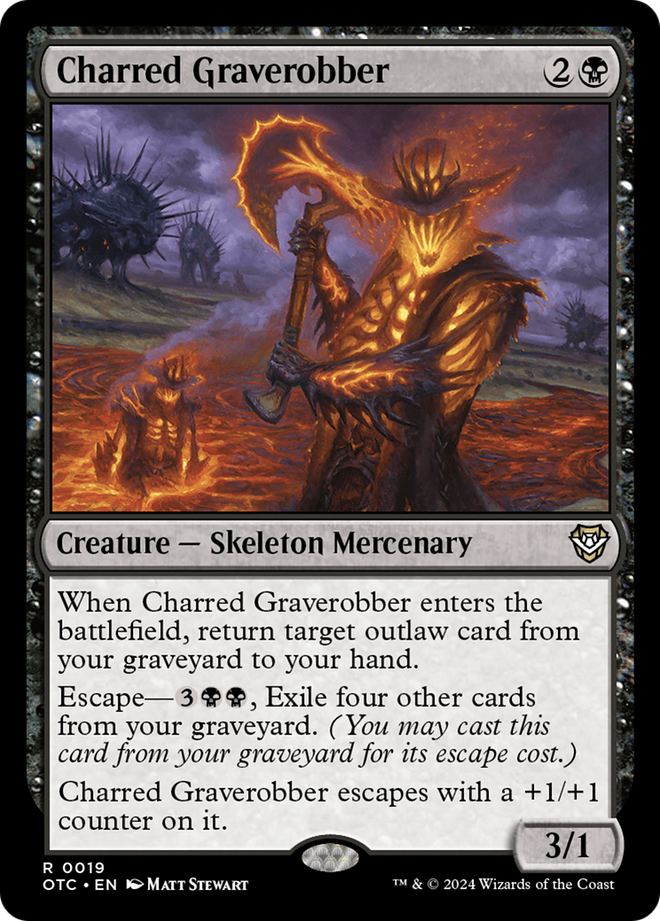 Charred Graverobber [Outlaws of Thunder Junction Commander]