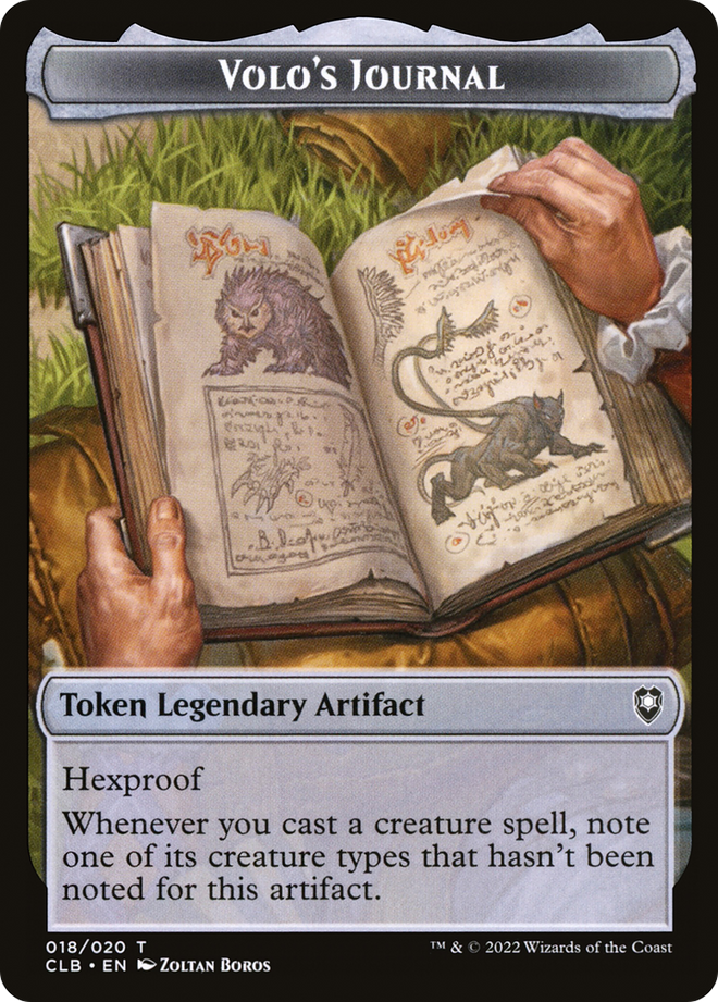 Volo's Journal Token [Commander Legends: Battle for Baldur's Gate Tokens]