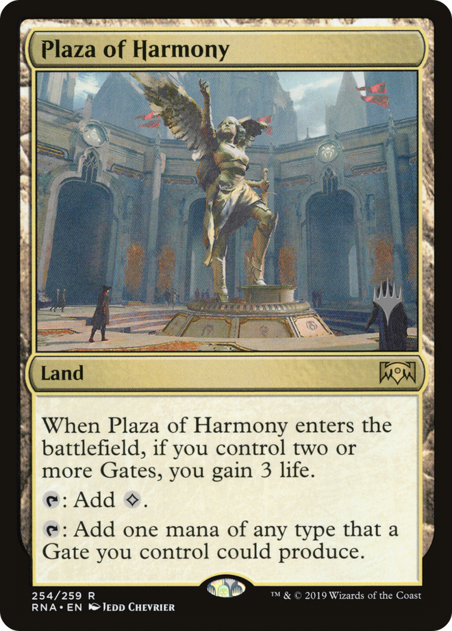 Plaza of Harmony (Promo Pack) [Ravnica Allegiance Promos]
