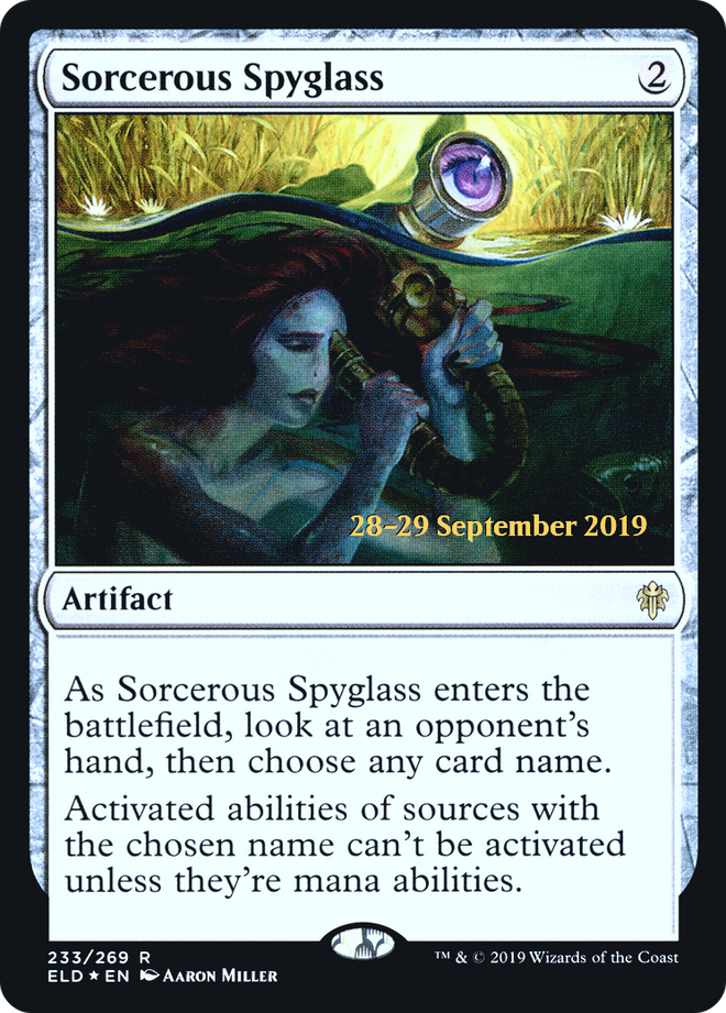 Sorcerous Spyglass [Throne of Eldraine Prerelease Promos]
