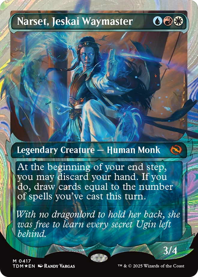 Narset, Jeskai Waymaster (Showcase Halo Foil) (Japanese) [Tarkir: Dragonstorm]