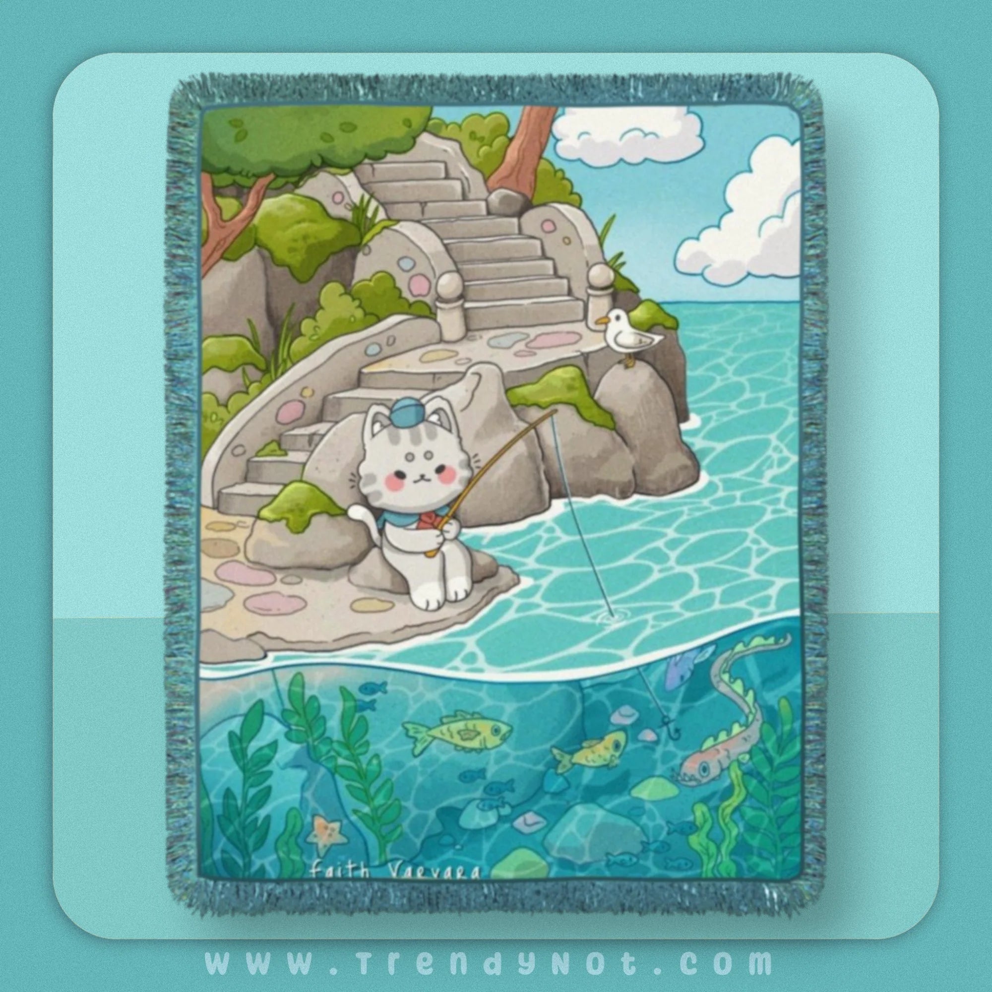 Bumbleberry Hollows Knit Blanket - Captain Claws Gone Fishing