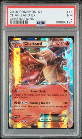 Pokemon XY Generations Charizard EX 11 NM 7 Slab