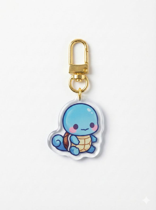 Squirtle Charm Keychain