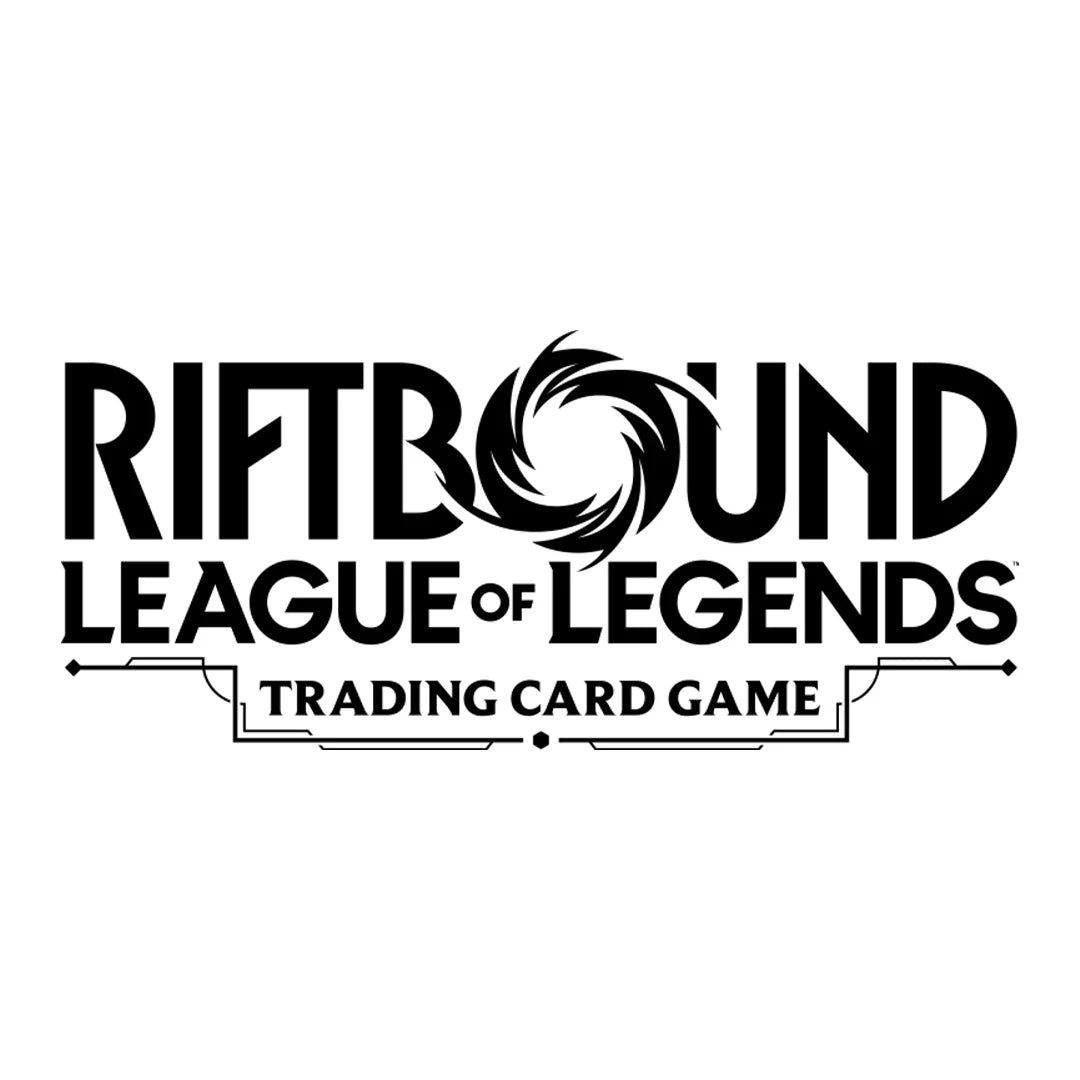 Logo for 'Riftbound League of Legends Trading Card Game' on a white background