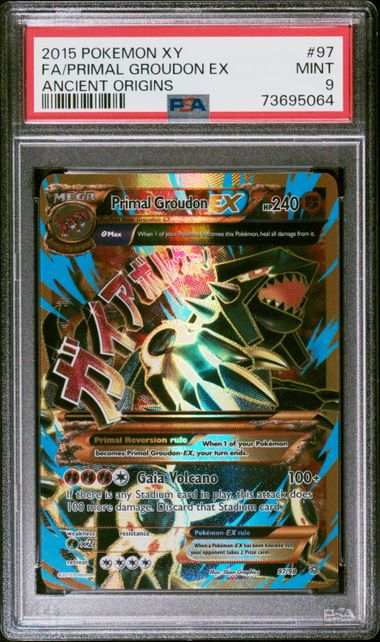 POKEMON XY ANCIENT ORIGINS - 97 - FA/PRIMAL GROUDON EX - ANCIENT ORIGINS MINT 9