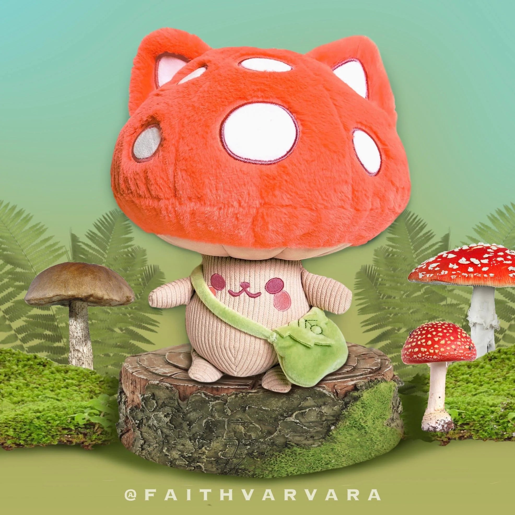 Bumbleberry Hollows Plush - Yaga the Mushroom Cat
