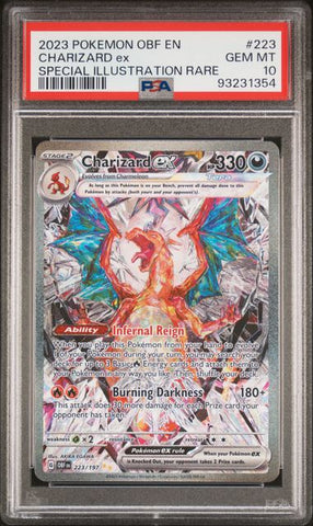 POKEMON OBF EN-OBSIDIAN FLAMES - 223 - CHARIZARD ex - SPECIAL ILLUSTRATION RARE GEM MT 10