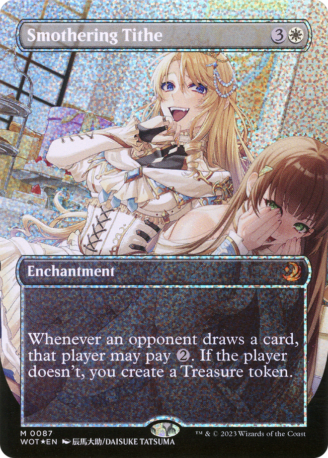 Smothering Tithe (Anime Borderless) (Confetti Foil) [Wilds of Eldraine: Enchanting Tales]