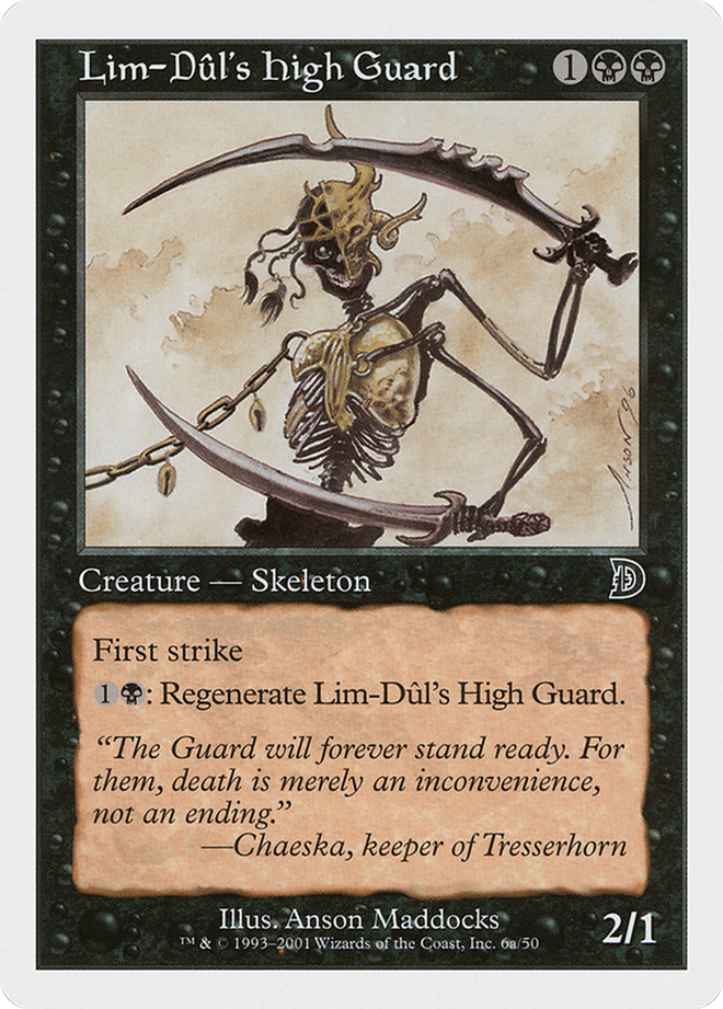 Lim-Dul's High Guard (Holding Sword) [Deckmasters]