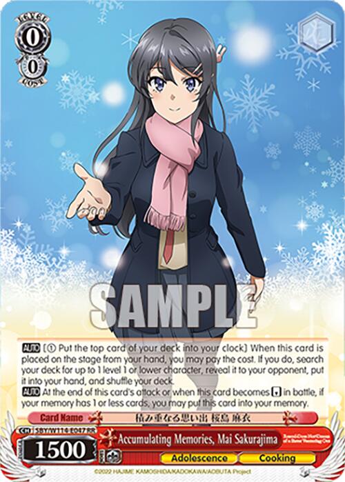 Accumulating Memories, Mai Sakurajima (SBY/W114 - E047 RR) [Rascal Does Not Dream Series] - Anime Alley