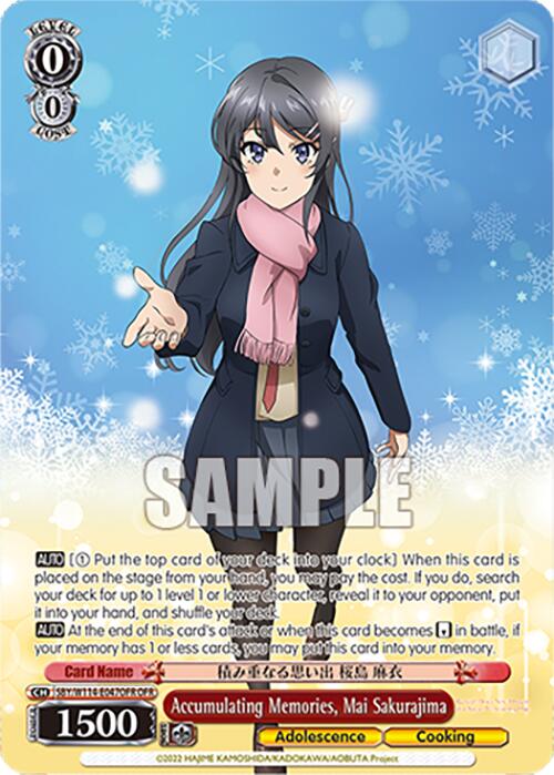 Accumulating Memories, Mai Sakurajima (SBY/W114 - E047OFR OFR) [Rascal Does Not Dream Series] - Anime Alley