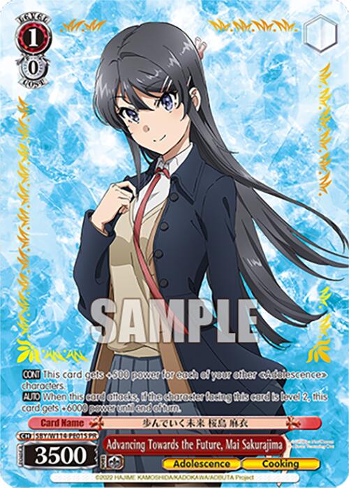 Advancing Towards the Future, Mai Sakurajima (Foil) (SBY/W114 - PE01S PR) [Rascal Does Not Dream Series] - Anime Alley
