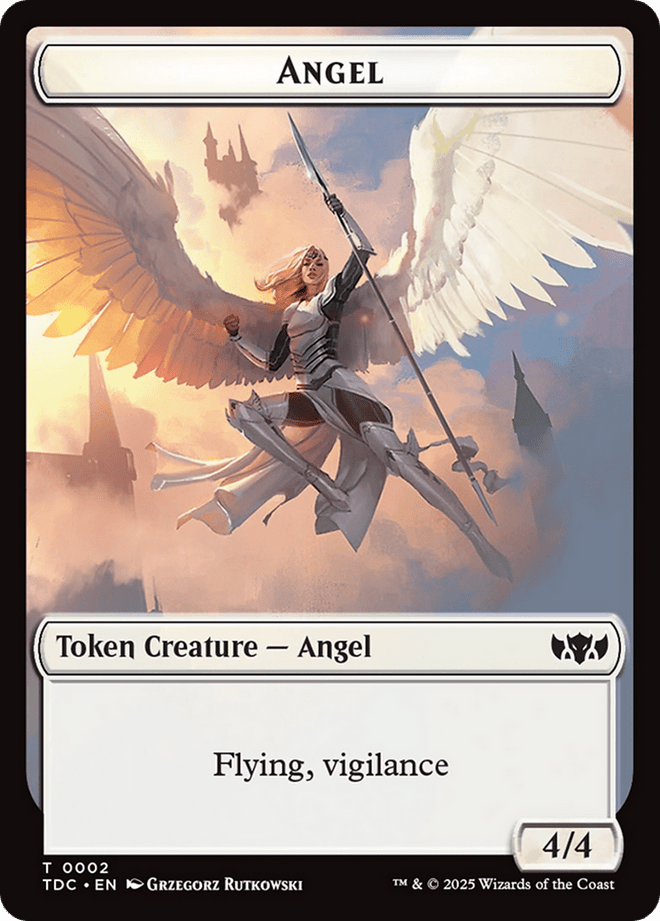 Angel // Spirit Double - Sided Token [Tarkir: Dragonstorm Commander Tokens] - Anime Alley