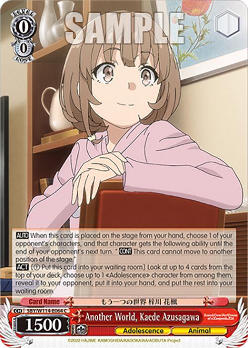 Another World, Kaede Azusagawa (SBY/W114 - E064 C) [Rascal Does Not Dream Series] - Anime Alley