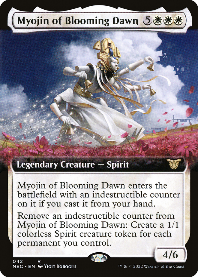 Myojin of Blooming Dawn (Extended Art) [Kamigawa: Neon Dynasty Commander]