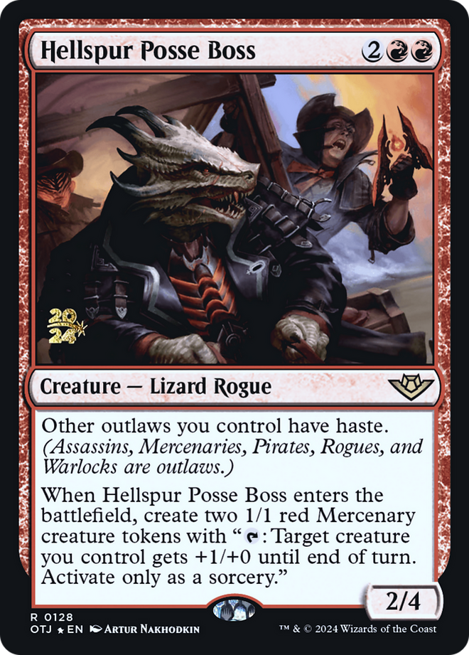 Hellspur Posse Boss [Outlaws of Thunder Junction Prerelease Promos]