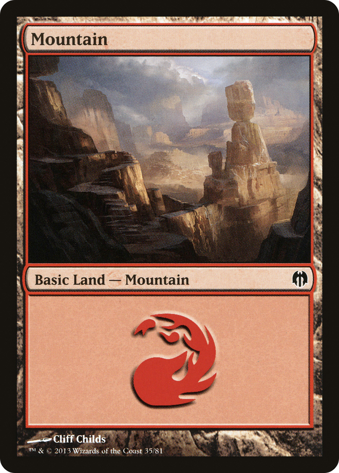 Mountain (35) [Duel Decks: Heroes vs. Monsters]