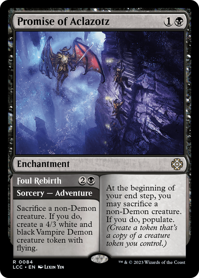Promise of Aclazotz // Foul Rebirth [The Lost Caverns of Ixalan Commander]