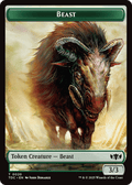Beast // Treasure Double - Sided Token [Tarkir: Dragonstorm Commander Tokens] - Anime Alley