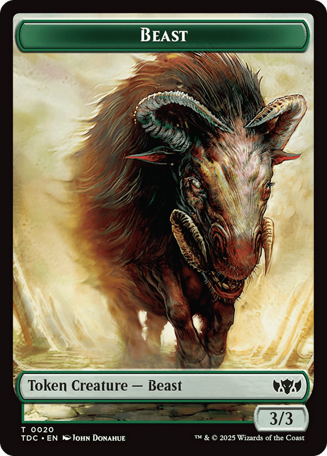 Beast // Treasure Double - Sided Token [Tarkir: Dragonstorm Commander Tokens] - Anime Alley