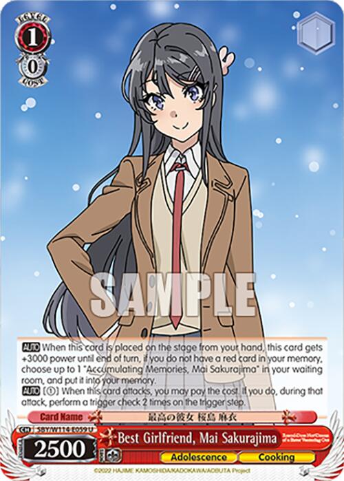 Best Girlfriend, Mai Sakurajima (SBY/W114 - E059 U) [Rascal Does Not Dream Series] - Anime Alley