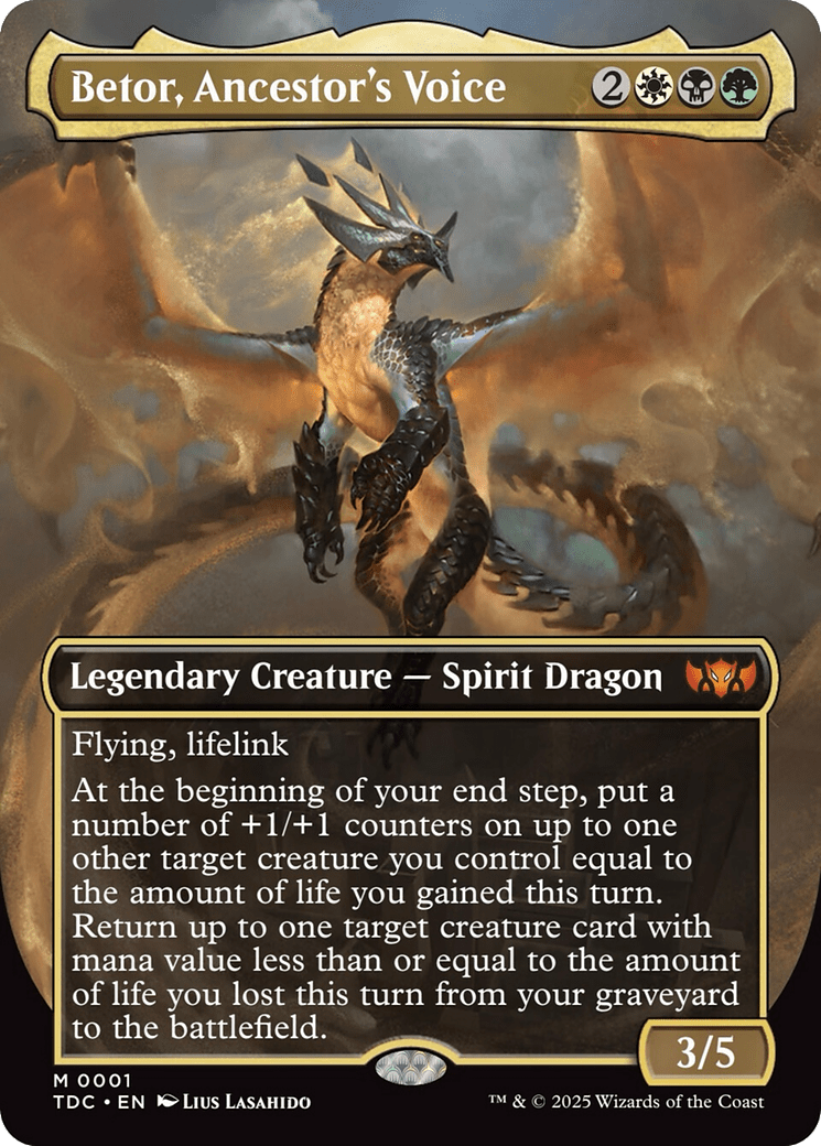 Betor, Ancestor's Voice (Borderless) [Tarkir: Dragonstorm Commander] - Anime Alley