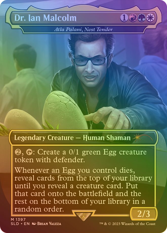 Dr. Ian Malcolm - Atla Palani, Nest Tender (Rainbow Foil) [Secret Lair Drop Series]
