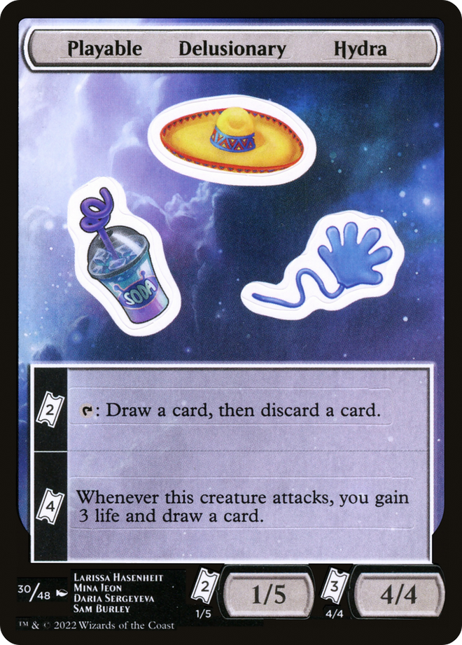 Playable Delusionary Hydra [Unfinity Stickers]