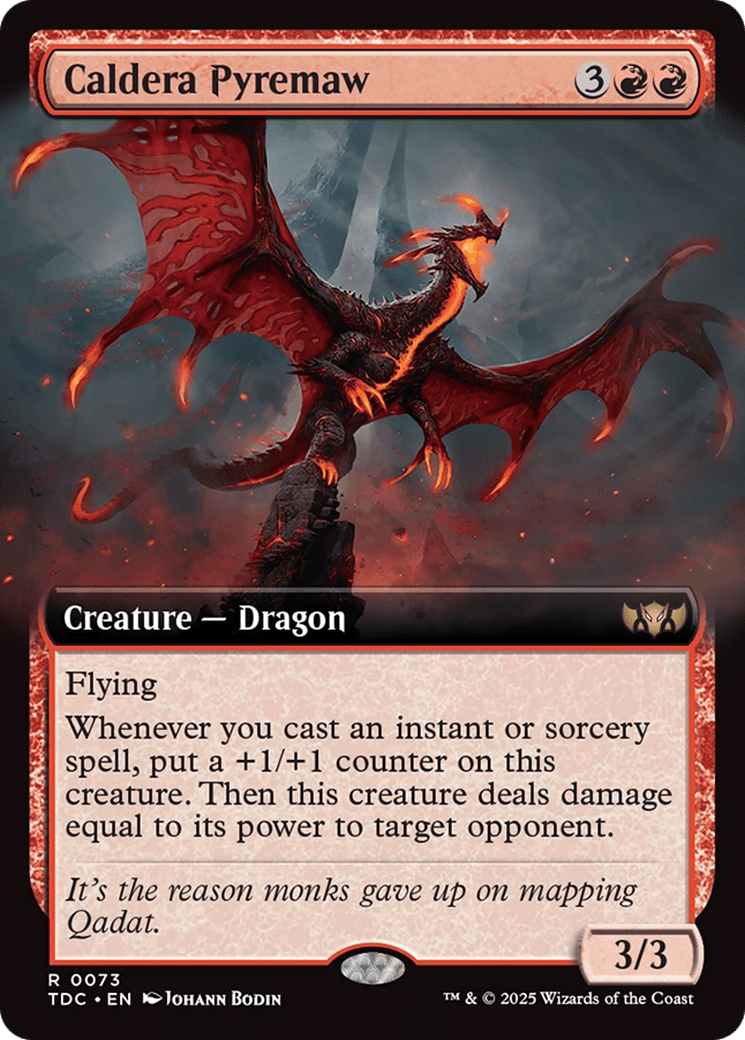 Caldera Pyremaw (Extended Art) [Tarkir: Dragonstorm Commander] - Anime Alley