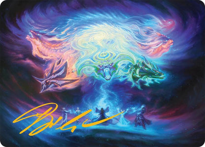 Call the Spirit Dragons Art Card (21/54) (Gold - Stamped Signature) [Tarkir: Dragonstorm Art Series] - Anime Alley