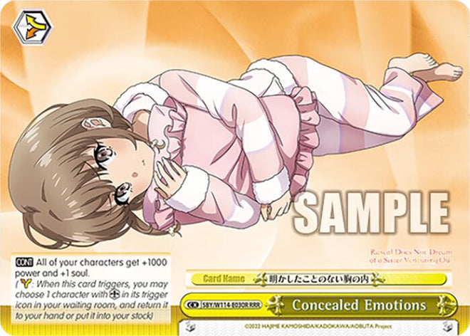 Concealed Emotions (SBY/W114 - E030R RRR) [Rascal Does Not Dream Series] - Anime Alley