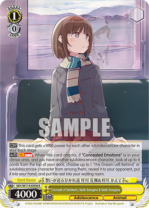 Crossroads of Sentiments, Kaede Azusagawa & Kaede Azusagawa (SBY/W114 - E008 R) [Rascal Does Not Dream Series] - Anime Alley