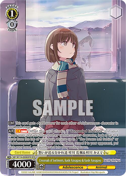 Crossroads of Sentiments, Kaede Azusagawa & Kaede Azusagawa (SBY/W114 - E008OFR OFR) [Rascal Does Not Dream Series] - Anime Alley