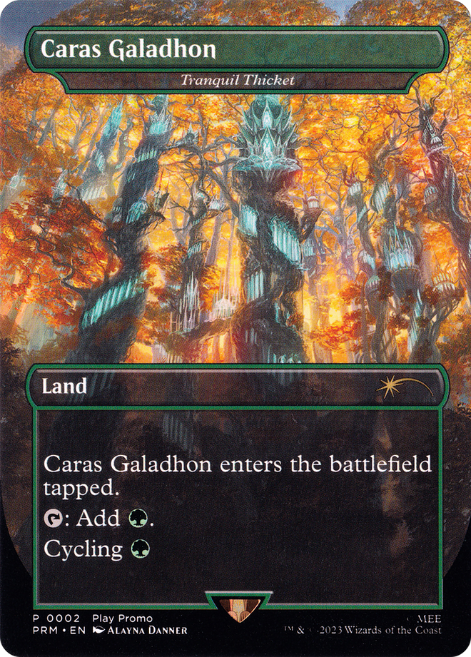 Tranquil Thicket - Caras Galadhon (Borderless) [Wizards Play Network 2023]