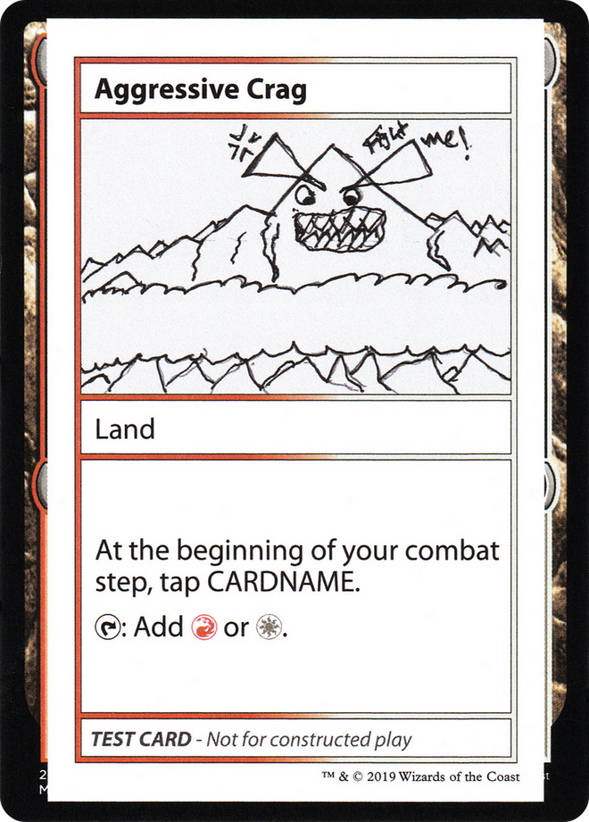 Aggressive Crag (No PW Symbol) (CMB1-112) - Mystery Booster Playtest Cards 2021