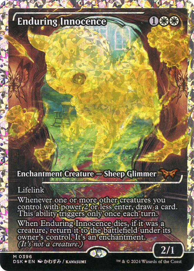 Enduring Innocence (Japan Showcase Fracture Foil) [Duskmourn: House of Horror]