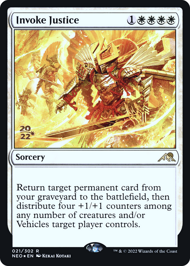 Invoke Justice [Kamigawa: Neon Dynasty Prerelease Promos]