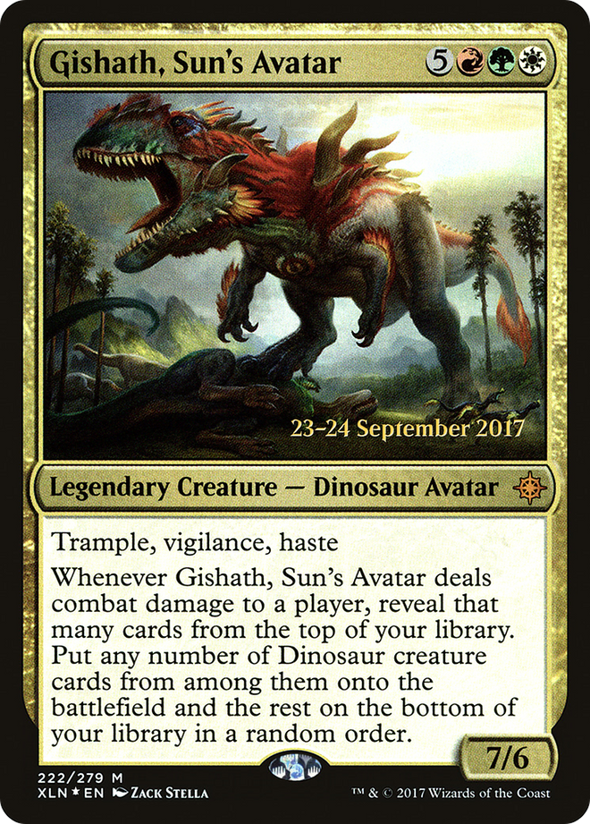 Gishath, Sun's Avatar [Ixalan Prerelease Promos]