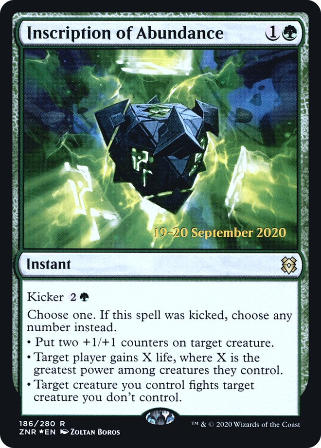 Inscription of Abundance [Zendikar Rising Prerelease Promos]
