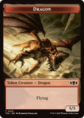 Dragon (0014) // Treasure Double - Sided Token [Tarkir: Dragonstorm Commander Tokens] - Anime Alley